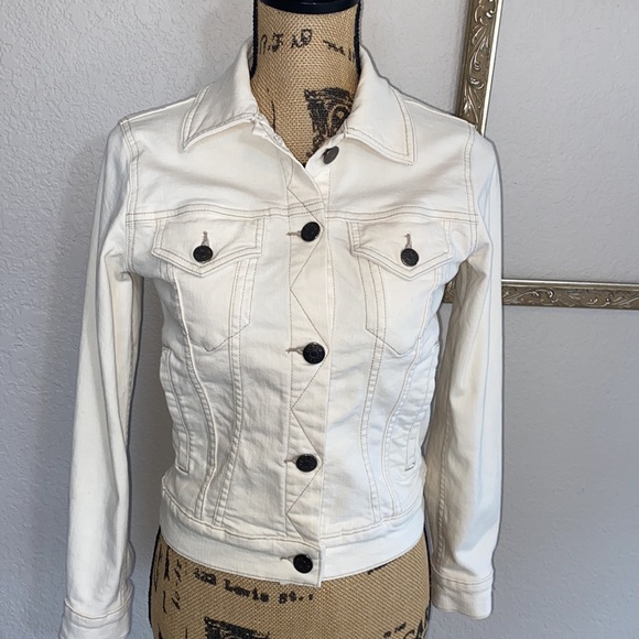 J. Crew Off White Denim Jacket Size XS